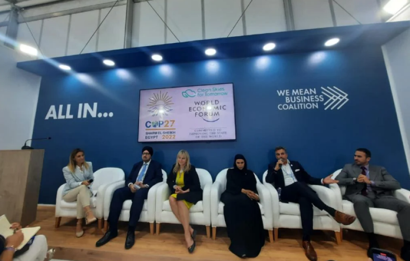 تعاون بين مصر للطيران وطيران الاتحاد لتحقيق صفر انبعاثات بحلول عام 2050