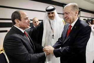 الرئيس السيسي يلتقي نظيره التركي.....