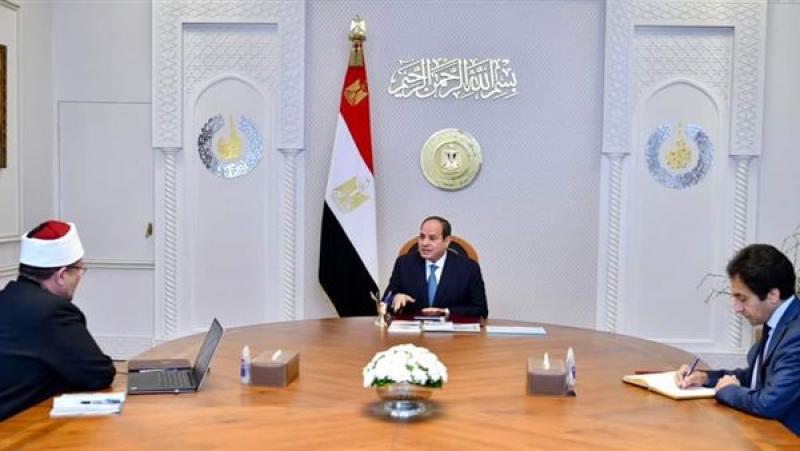 اجتماع الرئيس السيسي مع وزير الأوقاف