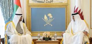 رئيس الإمارات وأمير قطر يبحثان...