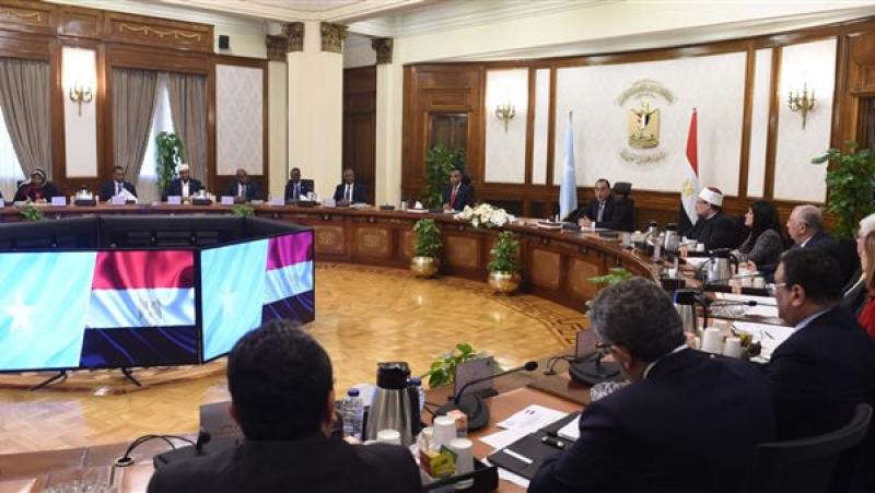 جلسة مباحثات موسعة بين رئيسا وزراء مصر والصومال