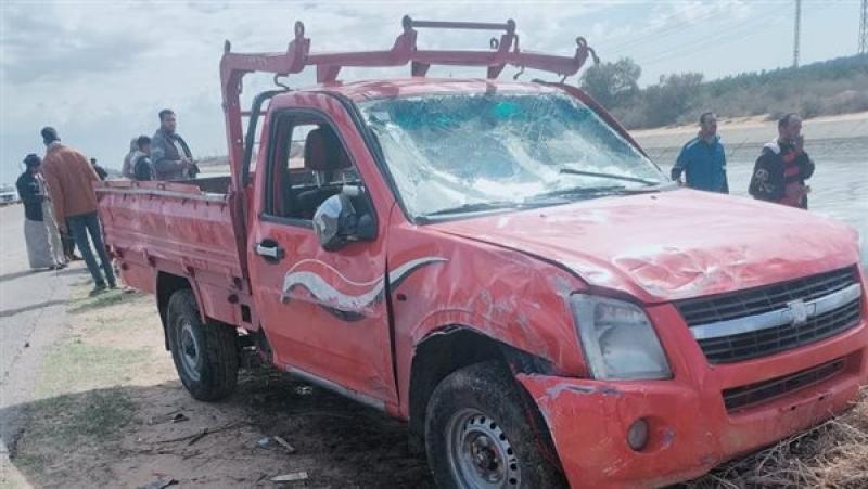 حادث سقوط سيارة في مشروع ترعة ناصر بالبحيرة