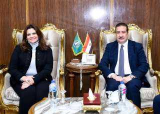 وزيرة الهجرة تصل محافظة المنوفية...