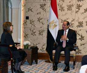 الرئيس السيسي يلتقى رئيسة وزراء...