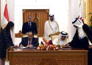 رئيسا وزراء مصر وقطر يشهدان...