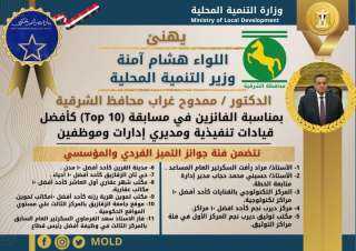 وزير التنمية المحلية يُهنئ محافظ...