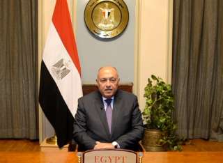 شكرى يلقى كلمة مسجلة خلال...