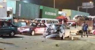 إصابة 9 أشخاص فى حادث...