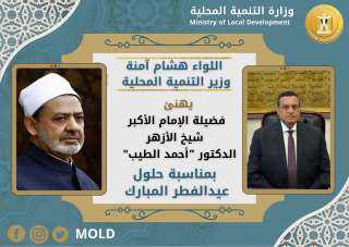 وزير التنمية المحلية يهنئ شيخ...