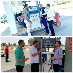 ضبط محطات تمويل سيارات تقوم...