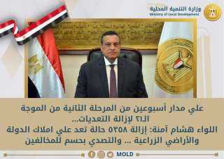 وزير التنمية المحلية : إزالة...