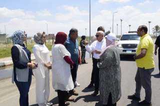 محافظ بورسعيد يتفقد مدخل منطقة...