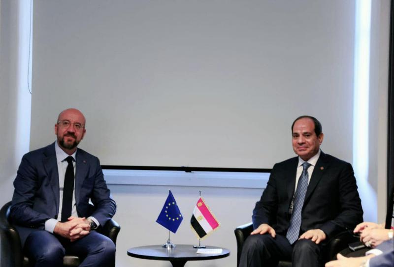 الرئيس السيسي ورئيس المجلس الأوروبي