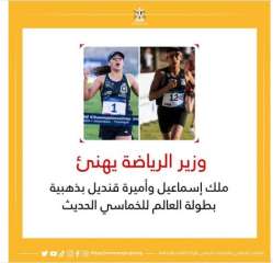 وزير الرياضة يهنئ ملك إسماعيل...