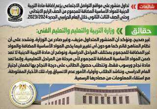 الحكومة تنفى إضافة مادة التربية...