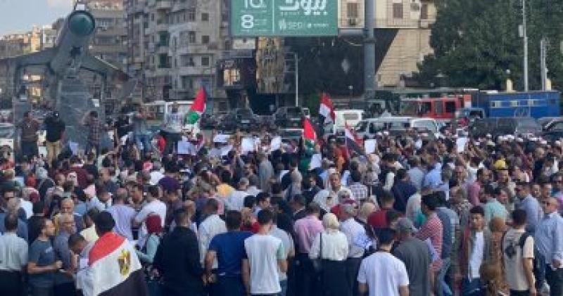 مظاهرة احتجاجية لأهالى الدقهلية تنديدا بالمجازر الإسرائيلية