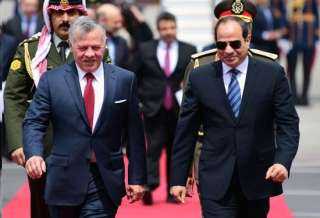 الرئيس السيسى وعاهل الأردن يؤكدان...