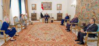الرئيس السيسي يستفبل المديرة التنفيذية...