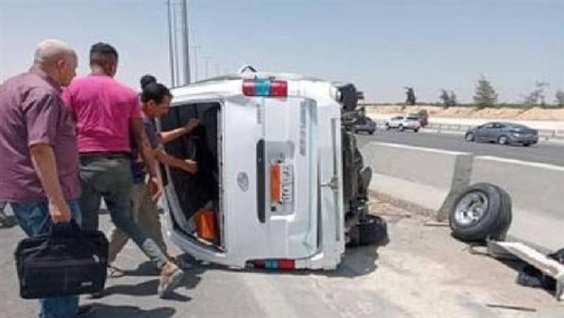 حادث انقلاب سيارة