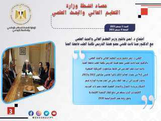 حصاد أنشطة وزارة التعليم العالي...