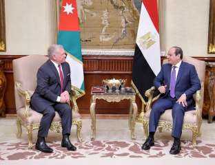 الرئيس السيسى يستقبل ملك الاردن...