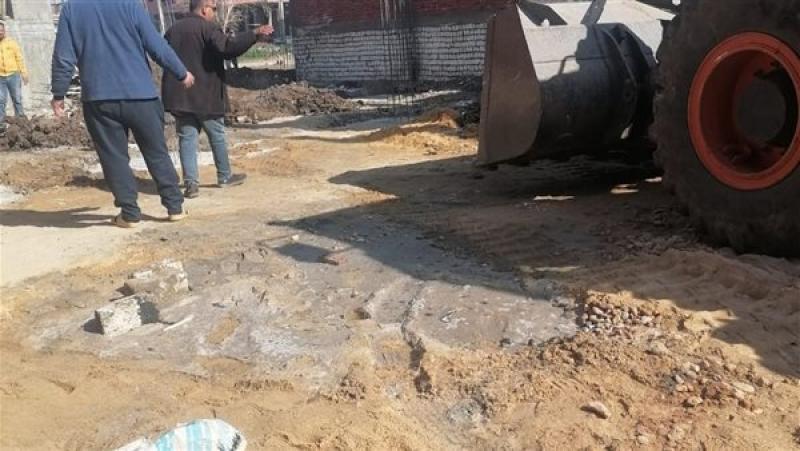 إزالة تعديات ومخالفات بناء بمراكز المنيا