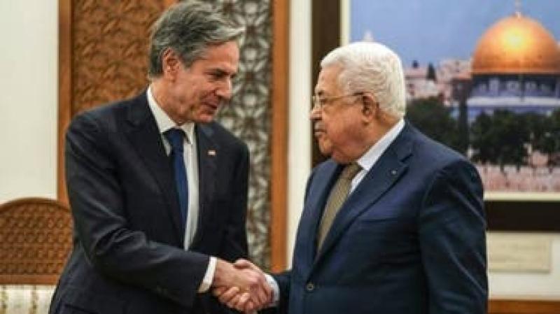 الرئيس الفلسطيني ووزير الخارجية الأمريكي