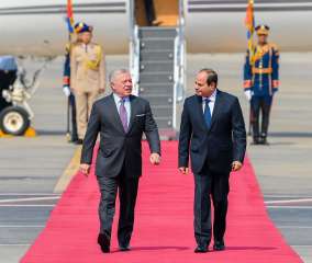 ملك الأردن يستقبل الرئيس السيسي...