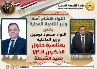 وزير التنمية المحلية يُهنئ وزير...