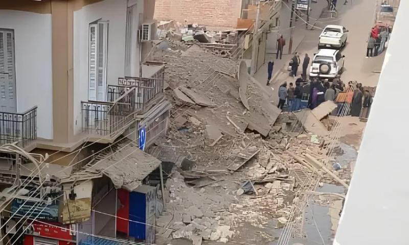 انهيار عقار بالمنيا_ارشفيفة