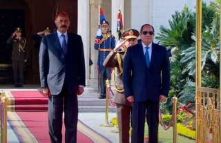 الرئيس السيسي يستقبل رئيس إريتريا...