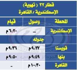السكة الحديد : تعديل مواعيد...