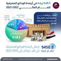 معلومات الوزراء: ارتفاع أرصدة الودائع...