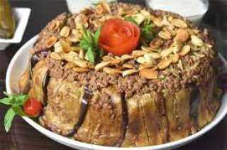 المقلوبة السورية باللحم المفروم