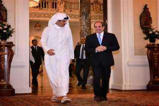 الرئيس السيسى يتبادل مع أمير...