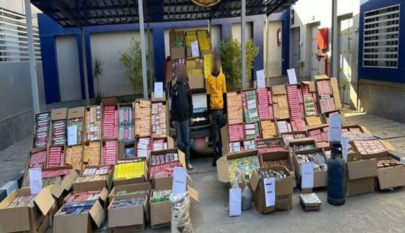 ضبط شخصين بالفيوم وبحوزتهما أكثر من 1,5مليون قطعة ألعاب نارية بقصد الإتجار