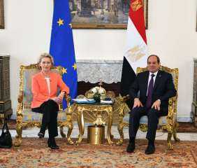 الرئيس السيسى يستقبل رئيسة المفوضية...