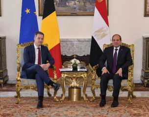 السيسى يستقبل رئيس الوزراء البلجيكي...