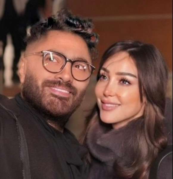 ” تامر حسني وبسمة بوسيل” يحتفلان  بنجاح أغنية تتر مسلسل ”نعمة الأفوكاتو”