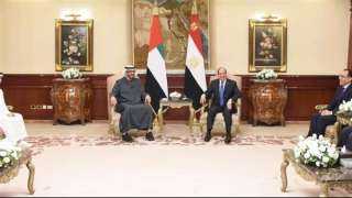 الرئيس السيسي يستقبل رئيس الإمارات...