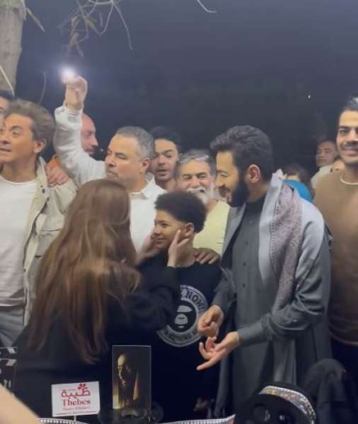 شاهد.. احتفال المداح بانتهاء تصوير الجزء الرابع