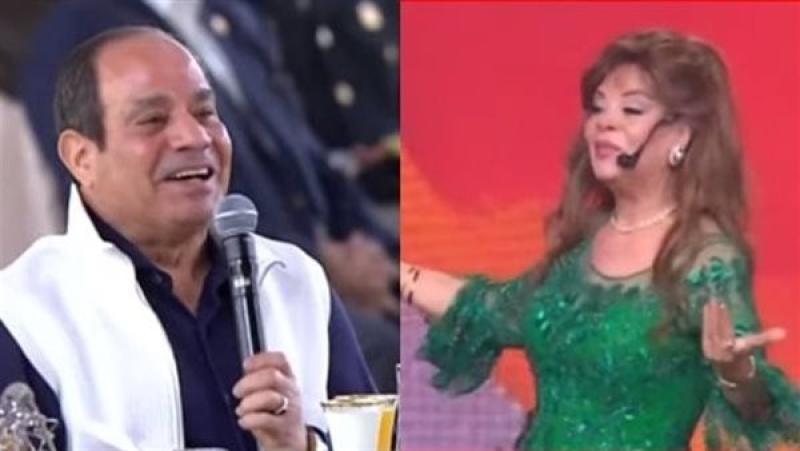 الرئيس عبدالفتاح السيسي والفنانة صفاء أبوالسعود