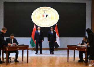 رئيسا وزراء مصر وبيلاروسيا يشهدان...