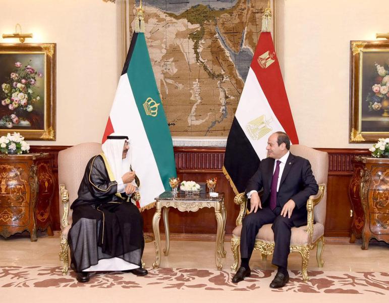 الرئيس السيسى وامير دولة الكويت الشيخ مشعل الأحمد الجابر الصباح
