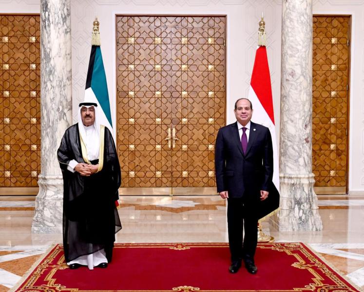 الرئيس السيسى وأمير الكويت دولة الشيخ مشعل الأحمد الجابر الصباح