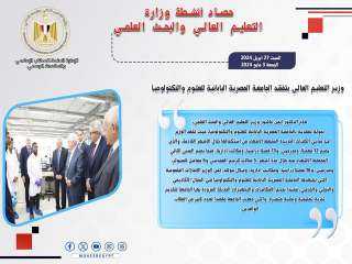 حصاد أنشطة وزارة التعليم العالي...