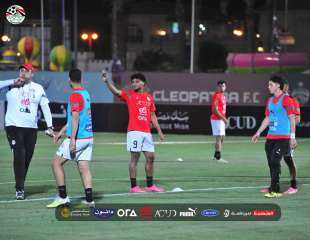 جدية وتركيز فى تدريبات المنتخب...