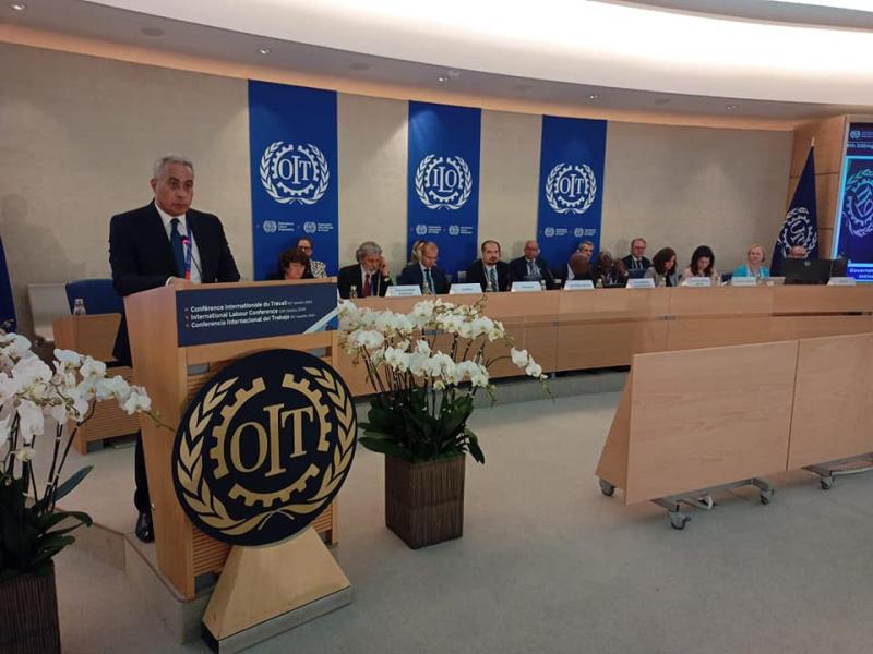 مصر تُلقي كلمة ”المجموعة العربية” بشأن أوضاع العمال في ”فلسطين” والأراضي العربية المُحتلة ..