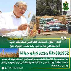 محافظ المنيا: شون وصوامع المحافظة...