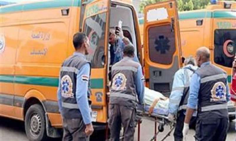 إصابة 7 أشخاص فى انقلاب سيارة أجرة على الطريق الزراعى بأسوان
